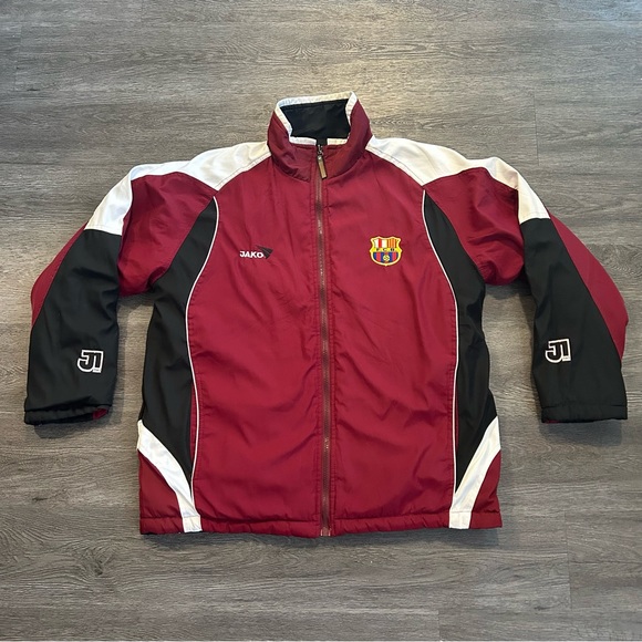 Retro FC Barcelona Reversible Bomber Jacket - Picture 3 of 12